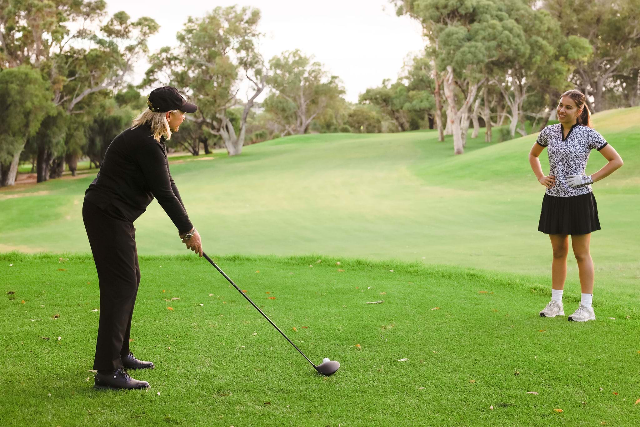 On course golf lesson at Wembley 